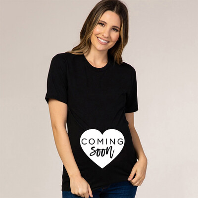 Vasaras smieklīgi multfilmu apdrukas Grūtniecības T-krekli Topi Grūtnieču apģērbi Liela izmēra īsām piedurknēm Grūtniecēm Izpārdošanas T-krekli