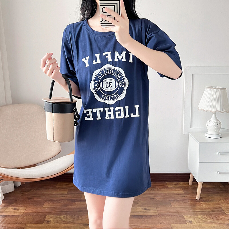 Tricouri de sarcină cu mâneci scurte de lungime medie Îmbrăcăminte pentru alăptare Femei însărcinate Îmbrăcăminte pentru alăptare 6027B