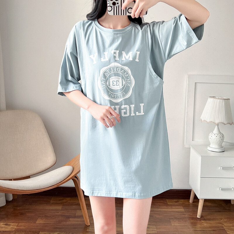 Tricouri de sarcină cu mâneci scurte de lungime medie Îmbrăcăminte pentru alăptare Femei însărcinate Îmbrăcăminte pentru alăptare 6027B