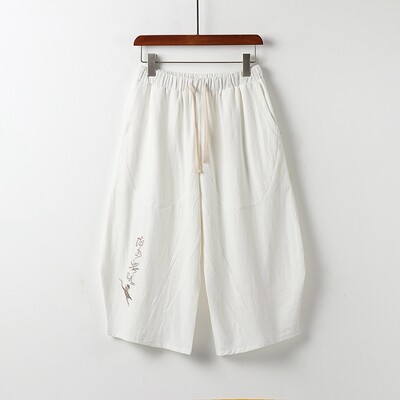 Ljeto proljeće muške vintage hlače lanene pamučne hlače u kineskom stilu velike veličine 13XL 7XL 8XL 9XL 10XL kaki ravne hlače 190KG