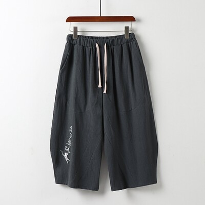 Ljeto proljeće muške vintage hlače lanene pamučne hlače u kineskom stilu velike veličine 13XL 7XL 8XL 9XL 10XL kaki ravne hlače 190KG