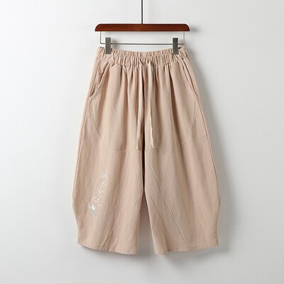 Ljeto proljeće muške vintage hlače lanene pamučne hlače u kineskom stilu velike veličine 13XL 7XL 8XL 9XL 10XL kaki ravne hlače 190KG