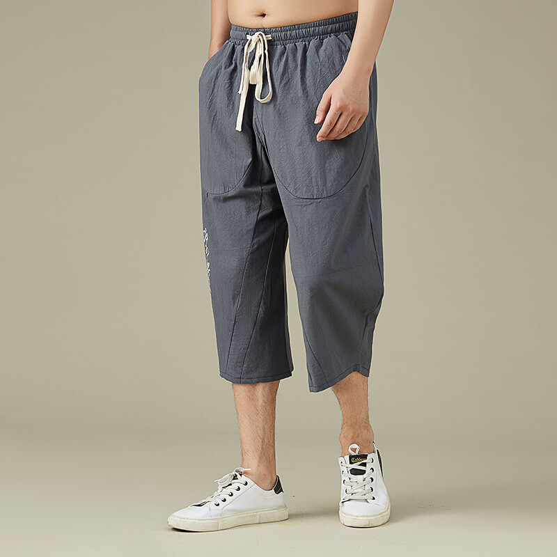 Ljeto proljeće muške vintage hlače lanene pamučne hlače u kineskom stilu velike veličine 13XL 7XL 8XL 9XL 10XL kaki ravne hlače 190KG