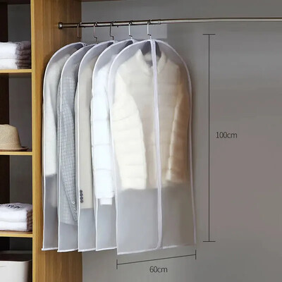 1/5gab Virsdrēbes Piekarināms Apģērbs Kleita Apģērbs Uzvalks Mētelis Putekļu aizsargs Mājas Uzglabāšanas Soma Soma Soma Organizators Garderobes piekarināmais