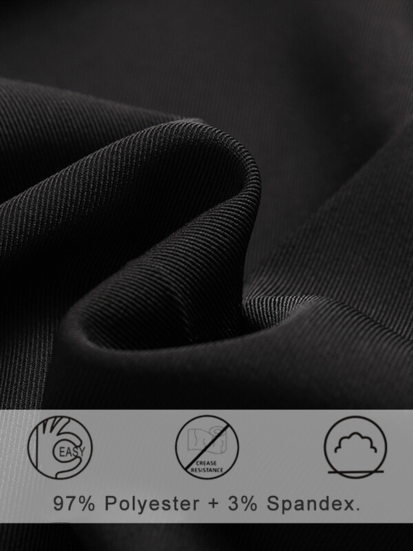 Pantaloni casual de primăvară, toamnă, bărbați, modă coreeană, întinsă din poliester, pantaloni largi, drapați, pantaloni drepți, pantaloni de costum semi-lați pentru bărbați