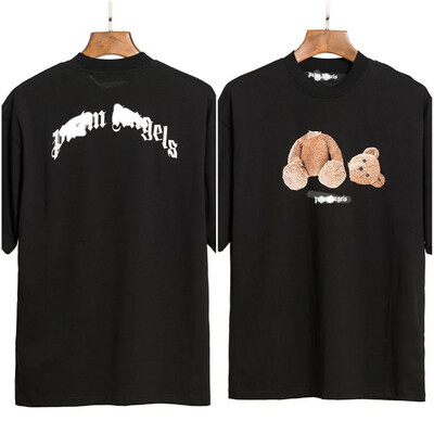 Tricou din bumbac pur pentru femei însărcinate 2024, tricou cu mânecă scurtă ursuleț pentru bărbați și femei