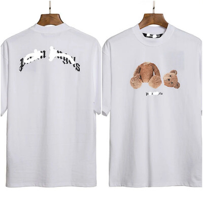 Tricou din bumbac pur pentru femei însărcinate 2024, tricou cu mânecă scurtă ursuleț pentru bărbați și femei