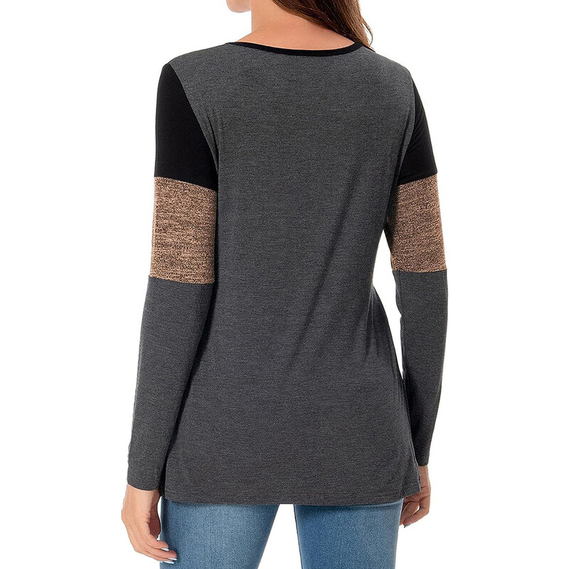 Grūtnieču barošanas T krekls grūtniecēm ar garām piedurknēm, raibs, māsu tops Blūze zīdīšanas periodam, grūtniecība, apģērbs, džemperis