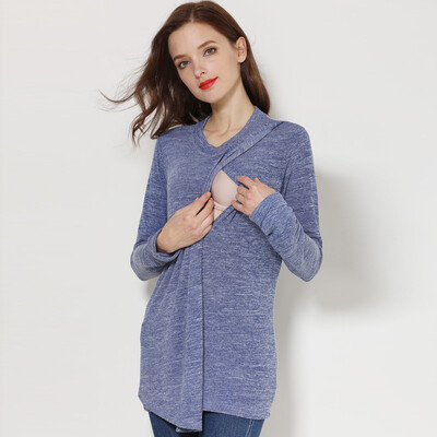 Emotion Moms Fashion Ρούχα εγκυμοσύνης Μακρυμάνικα Τοπ εγκυμοσύνης Θηλασμού Κορυφαία ρούχα θηλασμού για έγκυες γυναίκες