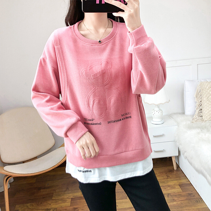 Mamma, barojot ar krūti, uzvelkamie topi Sievietēm Grūtniecēm Grūtniecēm Pēcdzemdību Apģērbs Barošanas Apģērbs Māmiņām grūtniecības T-krekls