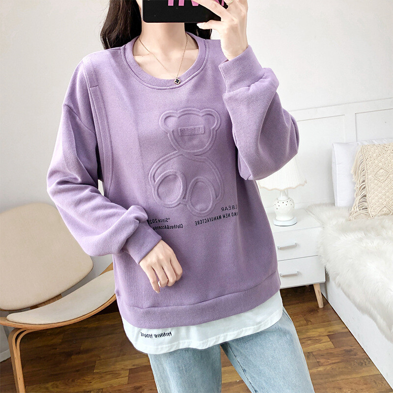 Mamma, barojot ar krūti, uzvelkamie topi Sievietēm Grūtniecēm Grūtniecēm Pēcdzemdību Apģērbs Barošanas Apģērbs Māmiņām grūtniecības T-krekls