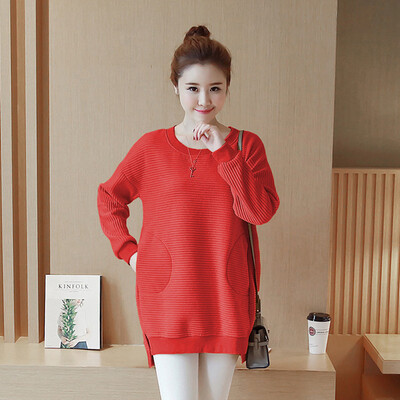 Rudens ziema korejiešu modes Grūtnieču barošanas krekli Apģērbs grūtniecēm Grūtniecība Zīdīšana Barošanas topi