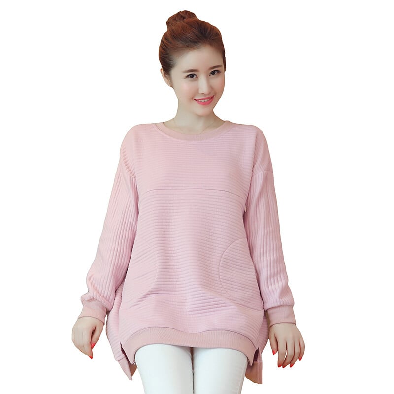 Rudens ziema korejiešu modes Grūtnieču barošanas krekli Apģērbs grūtniecēm Grūtniecība Zīdīšana Barošanas topi