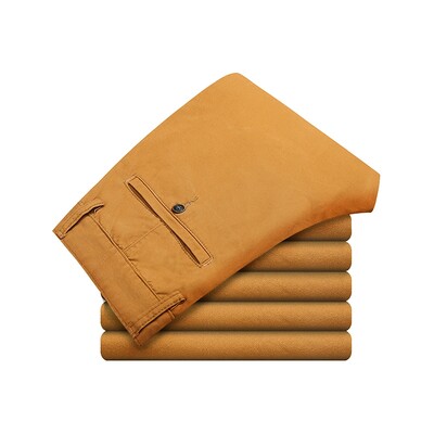 Vīriešu bikses Kokvilna Ikdienas Stretch vīriešu bikses vīriešu garas Taisnas Augstas kvalitātes 4 krāsas Liela izmēra bikškostīms 42 44 46