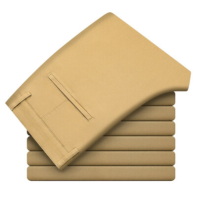 97% pamuk muške ležerne hlače jesenske modne udobne elastične uske ravne poslovne hlače crne vojnozelene kaki boje