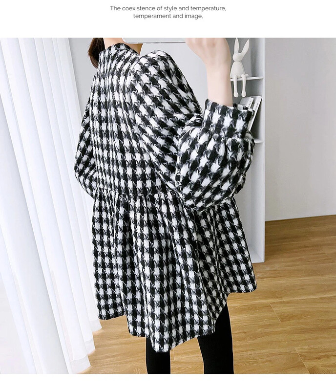 Jesen Zima Korejske modne karirane bluze za trudnice Slatke slatke široke košulje Odjeća za trudnice Majice za trudnice Haljine NOVO