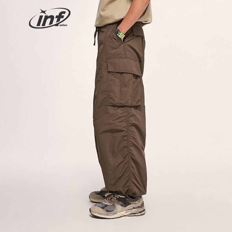 INFLAȚIE Pantaloni cargo clasici cu parașuta pentru bărbați Pantaloni largi cu picioare largi Pantaloni largi unisex