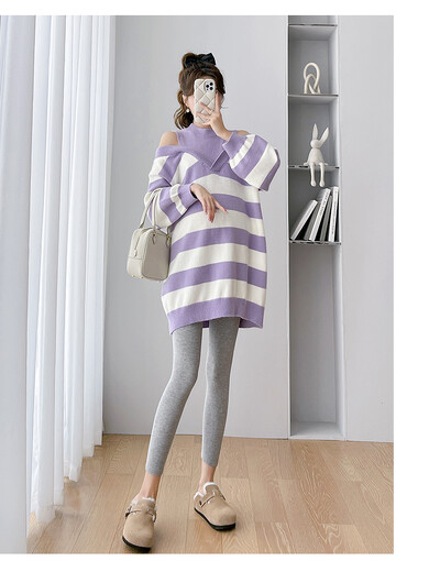 Ψεύτικο πουλόβερ δύο τεμαχίων με ρίγες ώμου εγκύων