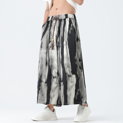 Pantaloni kimono în stil japonez pentru bărbați de vară 2024 Pantaloni de baie pentru bărbați Harajuku japonezi Pantaloni scurți largi pentru bărbați Pantaloni cu picioare largi 5Xl