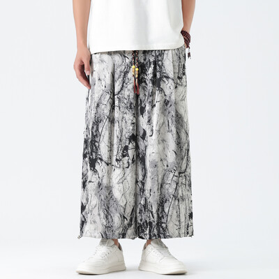 Ljeto 2024. Muške kimono hlače u japanskom stilu Muške kupaće hlače Japanske Harajuku ležerne široke muške kratke hlače široke nogavice 5Xl