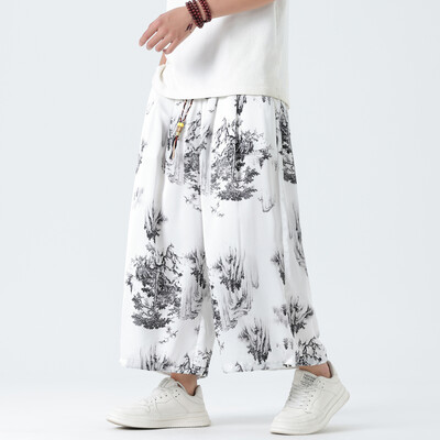 Ljeto 2024. Muške kimono hlače u japanskom stilu Muške kupaće hlače Japanske Harajuku ležerne široke muške kratke hlače široke nogavice 5Xl