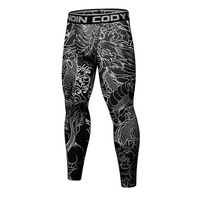Ανδρικό κολάν Cody Quick Dry Cool Compression Bjj Muay Thai κολάν Φούτερ υψηλής ποιότητας στη μέση Grappling παντελόνι γυμναστικής