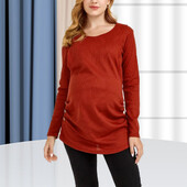 Νέα ρούχα εγκυμοσύνης Μπλουζάκια θηλασμού Θηλαστικά μπλουζάκια για έγκυες γυναίκες Μητρικό γάλα μονόχρωμο μακρυμάνικο μπλουζάκι