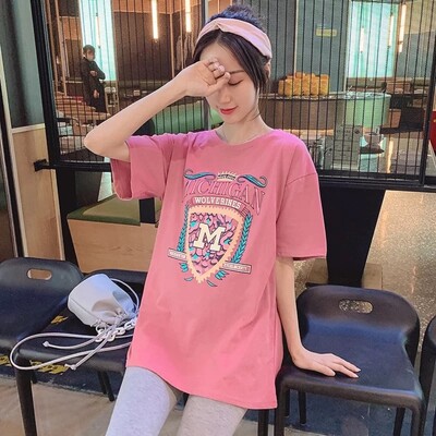 Grūtnieču apģērbi Sieviešu īsām piedurknēm T-krekli T-krekli Brīvi ikdienas kokvilnas grūtniecēm Blūzes krekls ar džemperi, lielizmēra augšdaļa