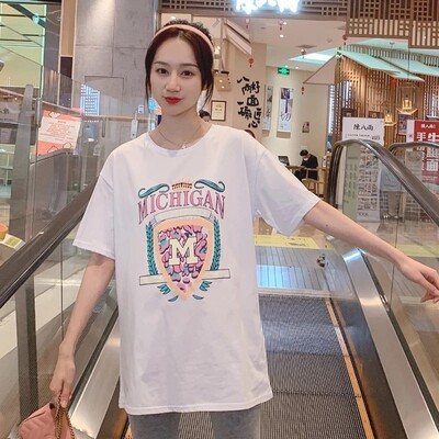 Grūtnieču apģērbi Sieviešu īsām piedurknēm T-krekli T-krekli Brīvi ikdienas kokvilnas grūtniecēm Blūzes krekls ar džemperi, lielizmēra augšdaļa