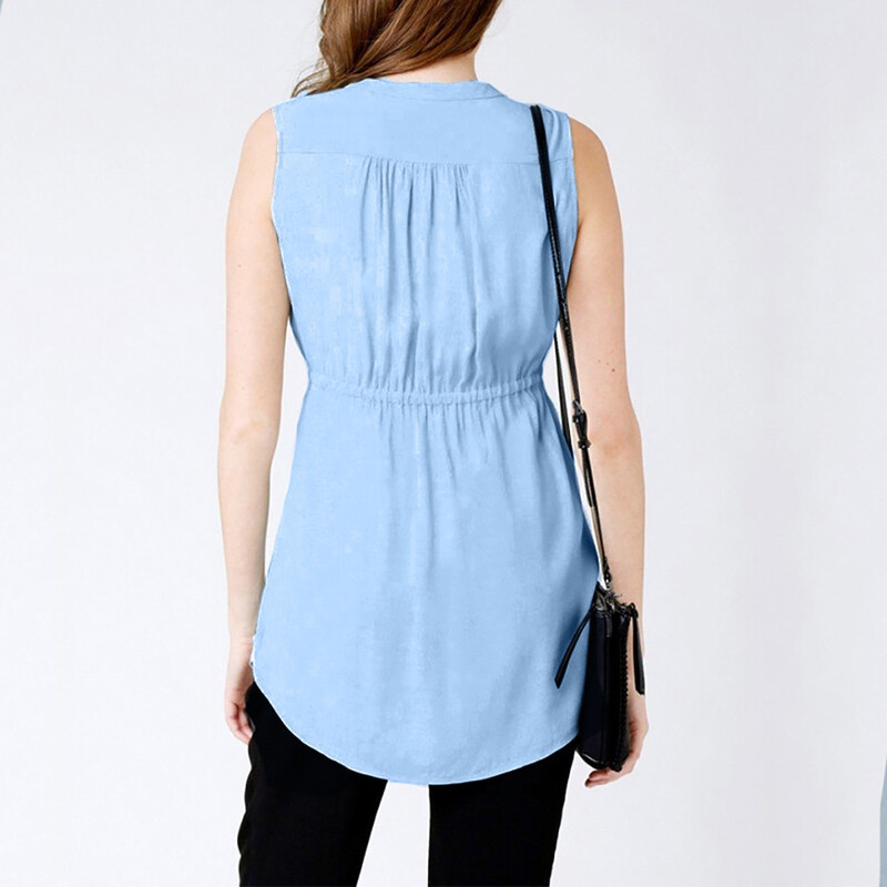 Női nyári rövid ujjú V-nyakú szoptató ing Terhes kismama szoptatás tömör szoptatás egyszínű blúz Ruhák 임산부의류