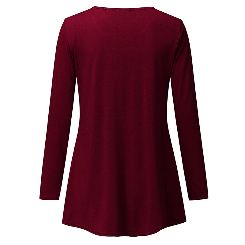 Grūtnieču sieviešu topi ar garām piedurknēm Grūtniecības T-krekls Criss Cross Casual Blūze Zīdīšana Crew Kakls ar garām piedurknēm T-krekls