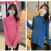 Rudens ziemas trikotāžas Grūtnieču džemperi Brīvi sadalīti krekli Apģērbi grūtniecēm pēcdzemdību grūtniecības fotosesija Topi