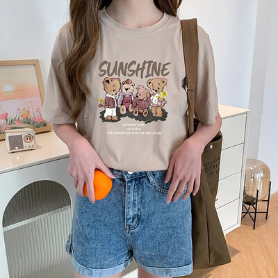 Pogimdyminiai krūtimi maitinantys viršutiniai lieknėjimo stiliaus marškinėliai nėščiosioms Vasariniai ploni trumpomis rankovėmis su kaklu motinos pienu maitinantys drabužiai