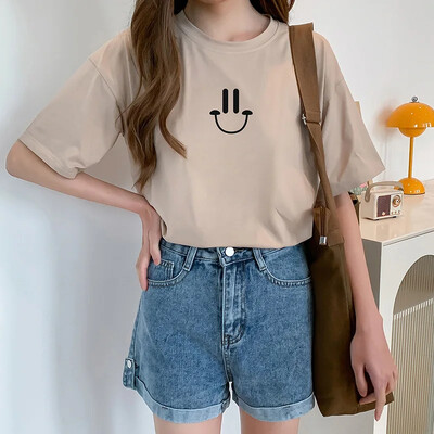 Pogimdyminiai krūtimi maitinantys viršutiniai lieknėjimo stiliaus marškinėliai nėščiosioms Vasariniai ploni trumpomis rankovėmis su kaklu motinos pienu maitinantys drabužiai