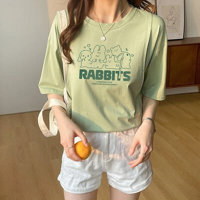 Pogimdyminiai krūtimi maitinantys viršutiniai lieknėjimo stiliaus marškinėliai nėščiosioms Vasariniai ploni trumpomis rankovėmis su kaklu motinos pienu maitinantys drabužiai