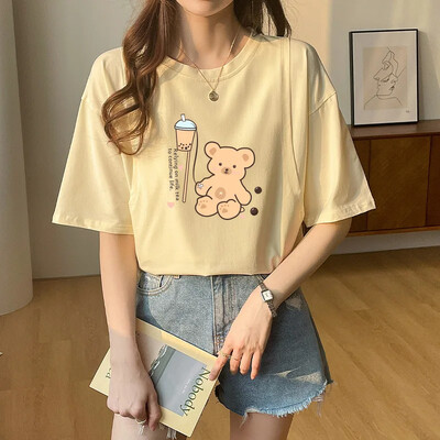 Pogimdyminiai krūtimi maitinantys viršutiniai lieknėjimo stiliaus marškinėliai nėščiosioms Vasariniai ploni trumpomis rankovėmis su kaklu motinos pienu maitinantys drabužiai