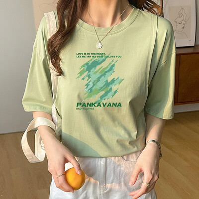 Pogimdyminiai krūtimi maitinantys viršutiniai lieknėjimo stiliaus marškinėliai nėščiosioms Vasariniai ploni trumpomis rankovėmis su kaklu motinos pienu maitinantys drabužiai