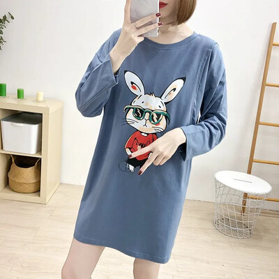 Krūtimi maitinantys motinystės marškinėliai Topouter Wear ilgomis rankovėmis, ploni stiliaus marškinėliai maitinančioms moterims pavasario rudens kolekcija