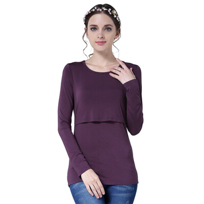 Emotion Moms Φθινοπωρινά μακρυμάνικα ρούχα εγκυμοσύνης Μπλουζάκια θηλασμού για έγκυες γυναίκες