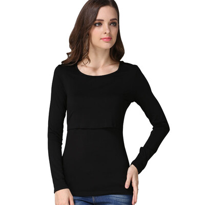 Emotion Moms Φθινοπωρινά μακρυμάνικα ρούχα εγκυμοσύνης Μπλουζάκια θηλασμού για έγκυες γυναίκες