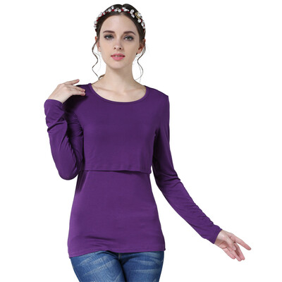 Emotion Moms Φθινοπωρινά μακρυμάνικα ρούχα εγκυμοσύνης Μπλουζάκια θηλασμού για έγκυες γυναίκες