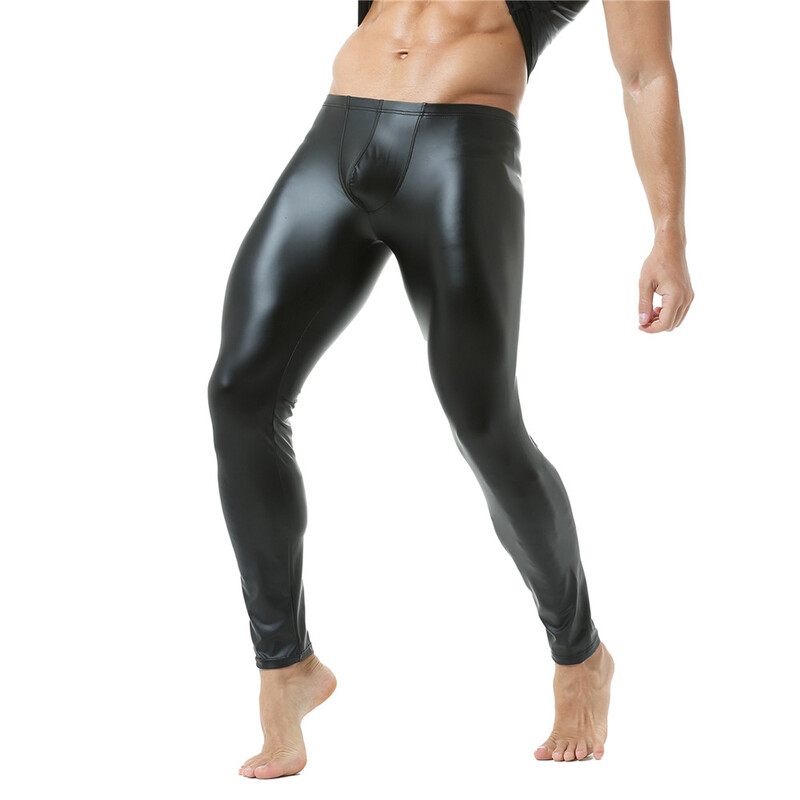 Pantaloni strâmți pentru bărbați, din piele artificială, jambiere pentru bărbați, aurii/negri/argintii, pantaloni subțiri ocazional, pantaloni slăbiți, lungi, pentru bărbați.