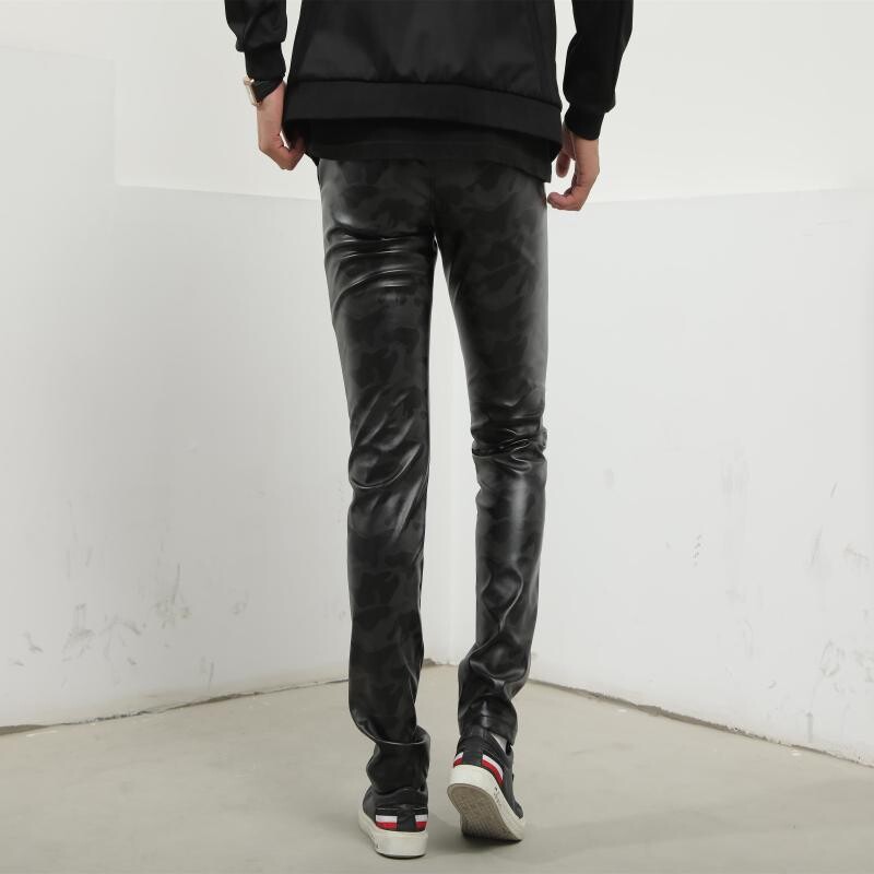 2023. gada jaunais vīriešu apakšsekcija, jaunatnes pu ādas kamuflāžas bikses, vidēja vidukļa stipruma ūdensnecaurlaidīgas mākslīgās bikses