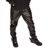 Pantaloni harem din piele artificială, la modă 2023, toamnă și iarnă, subțiri, bărbați, hip hop, casual, cu talie elastică