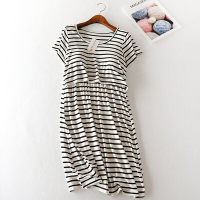 Ρούχα εγκυμοσύνης Πυτζάμες Νυχτικό για έγκυες γυναίκες Κοντό μανίκι Φόρεμα Vestido Εγκυμοσύνη Νυχτικά Θηλασμού Πυζά