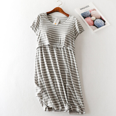 Ρούχα εγκυμοσύνης Πυτζάμες Νυχτικό για έγκυες γυναίκες Κοντό μανίκι Φόρεμα Vestido Εγκυμοσύνη Νυχτικά Θηλασμού Πυζά