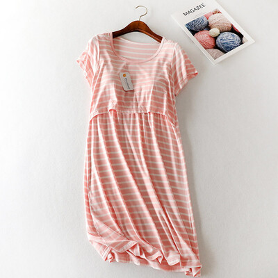 Ρούχα εγκυμοσύνης Πυτζάμες Νυχτικό για έγκυες γυναίκες Κοντό μανίκι Φόρεμα Vestido Εγκυμοσύνη Νυχτικά Θηλασμού Πυζά