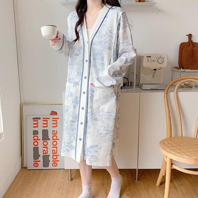 Νυχτερινό φόρεμα νοσηλευτικής εγκυμοσύνης 100% βαμβακερό φαρδύ υπνόρουχα θηλασμού Ρούχα για έγκυες γυναίκες Εγκυμοσύνη σπίτι νοσοκομειακά ρούχα