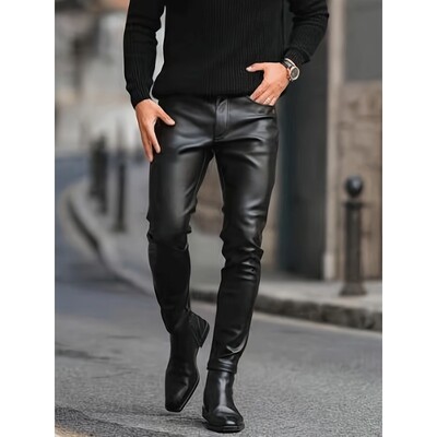 Pantaloni tăiați subțiri la modă pentru bărbați, pantaloni în stil business, pentru vara zilnic