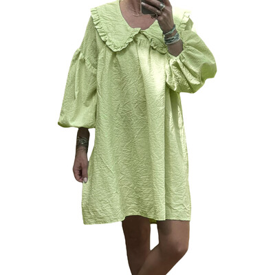 Femei de primăvară Y2K estetică rochie cu imprimeu în carouri cu mâneci lungi, cochetă, rochie largi, vintage, mini rochie în linie A, îmbrăcăminte de stradă